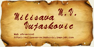 Milisava Vujašković vizit kartica